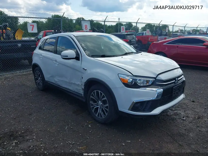 2019 Mitsubishi Outlander Sport 2.0 Es VIN: JA4AP3AU0KU029717 Lot: 45407067