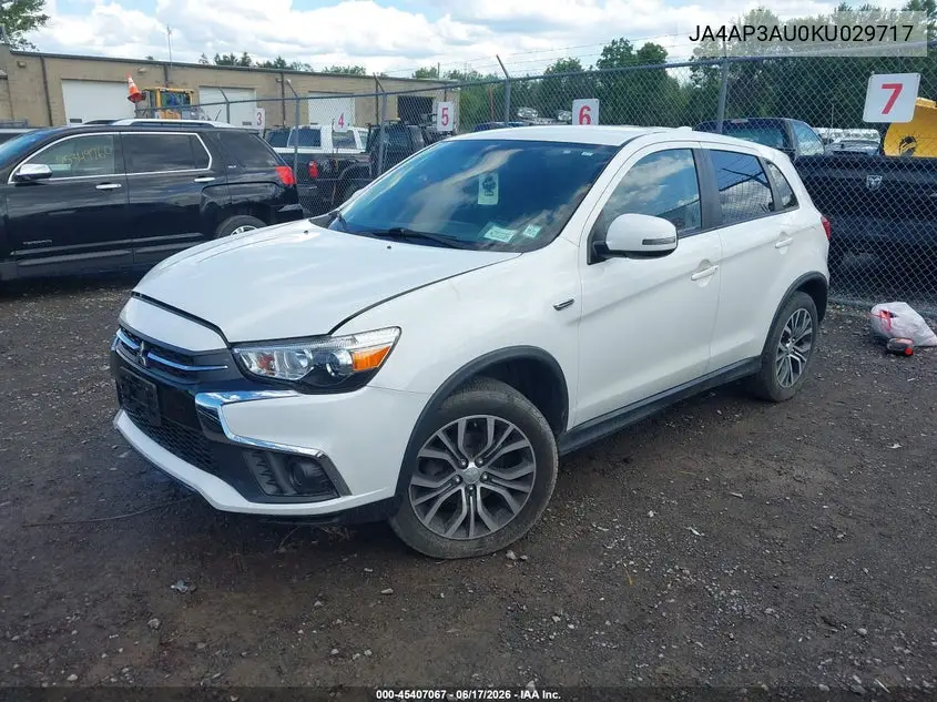 2019 Mitsubishi Outlander Sport 2.0 Es VIN: JA4AP3AU0KU029717 Lot: 45407067