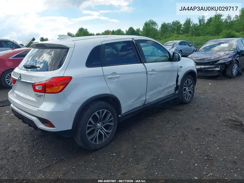 2019 Mitsubishi Outlander Sport 2.0 Es VIN: JA4AP3AU0KU029717 Lot: 45407067