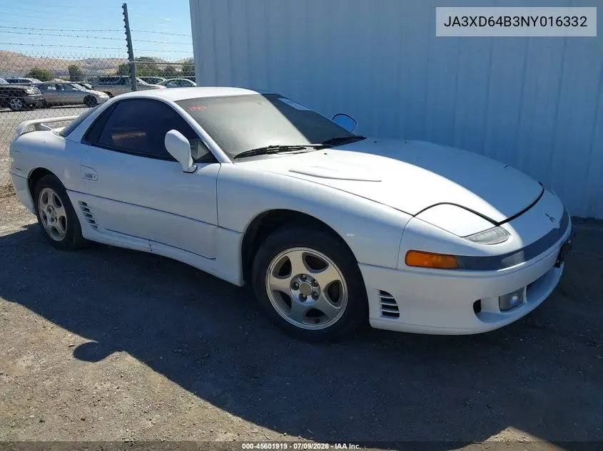 1992 Mitsubishi 3000 Gt Sl VIN: JA3XD64B3NY016332 Lot: 45601919