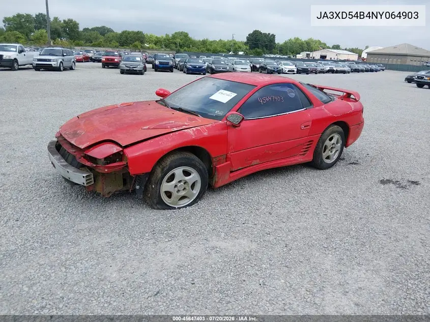 1992 Mitsubishi 3000 Gt VIN: JA3XD54B4NY064903 Lot: 45647403