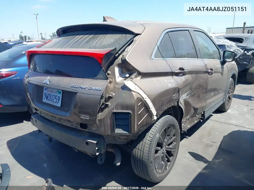 2018 Mitsubishi Eclipse Cross Le VIN: JA4AT4AA8JZ051151 Lot: 45294139