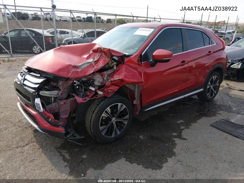 2018 Mitsubishi Eclipse Cross Se VIN: JA4AT5AA4JZ038922 Lot: 45361149