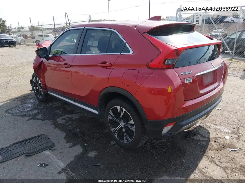 2018 Mitsubishi Eclipse Cross Se VIN: JA4AT5AA4JZ038922 Lot: 45361149