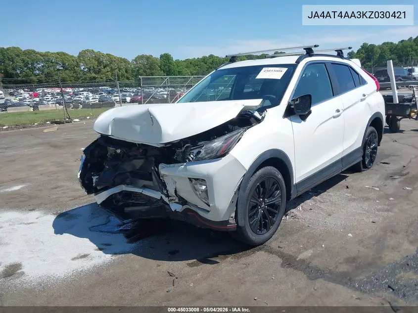 2019 Mitsubishi Eclipse Cross Sp VIN: JA4AT4AA3KZ030421 Lot: 45033008