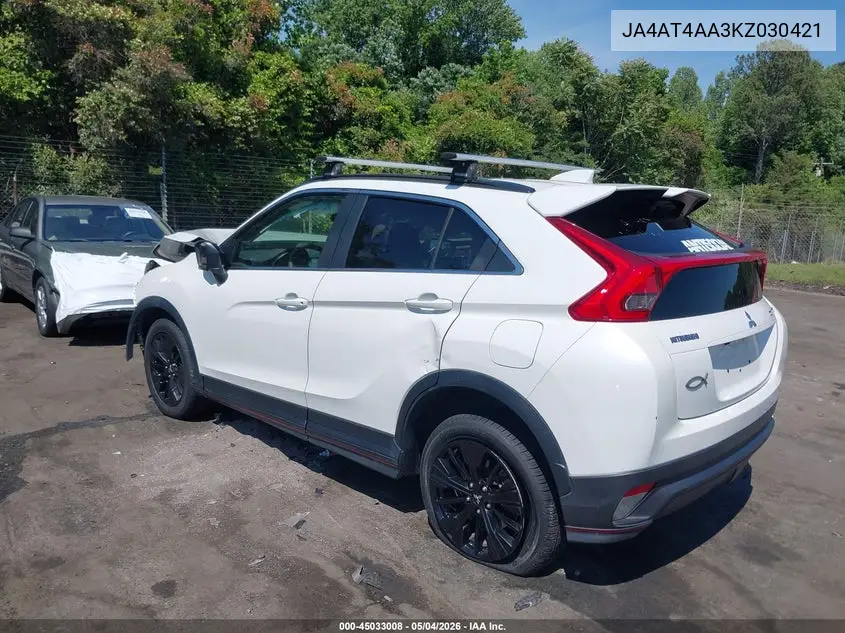 2019 Mitsubishi Eclipse Cross Sp VIN: JA4AT4AA3KZ030421 Lot: 45033008