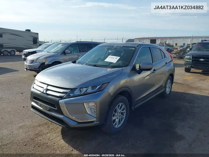 2019 Mitsubishi Eclipse Cross Es VIN: JA4AT3AA1KZ034882 Lot: 45204294