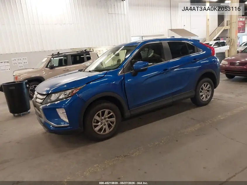 2019 Mitsubishi Eclipse Cross Es VIN: JA4AT3AA0KZ053116 Lot: 45215939