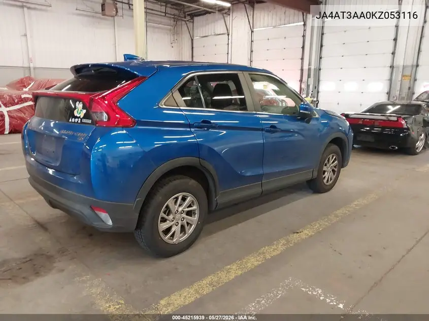 2019 Mitsubishi Eclipse Cross Es VIN: JA4AT3AA0KZ053116 Lot: 45215939