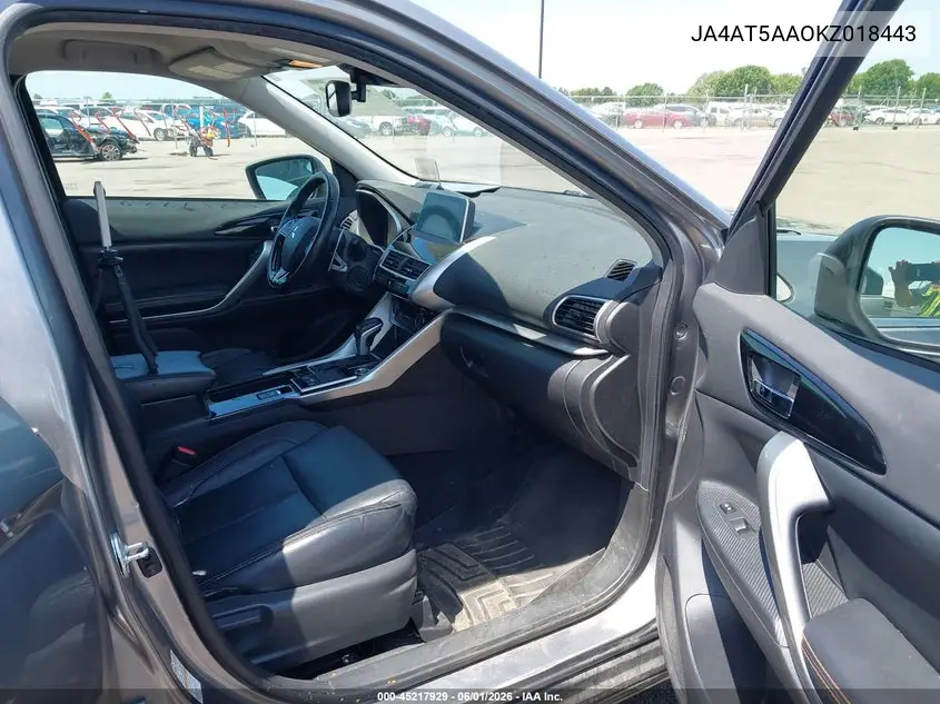 2019 Mitsubishi Eclipse Cross Sel VIN: JA4AT5AA0KZ018443 Lot: 45217929