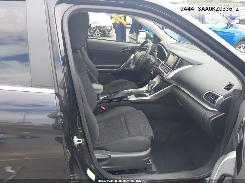 2019 Mitsubishi Eclipse Cross Es VIN: JA4AT3AA0KZ033612 Lot: 45224568