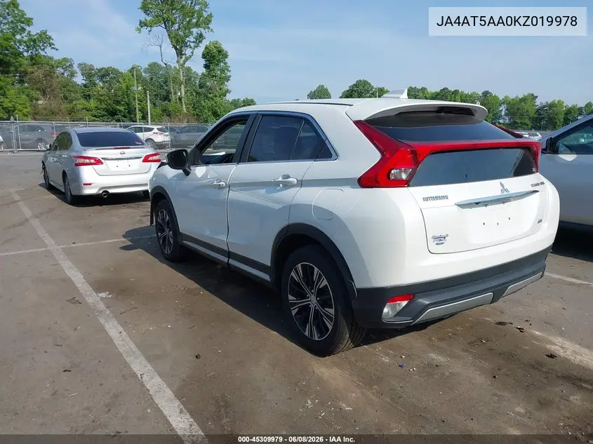 2019 Mitsubishi Eclipse Cross Se/Sel VIN: JA4AT5AA0KZ019978 Lot: 45309979