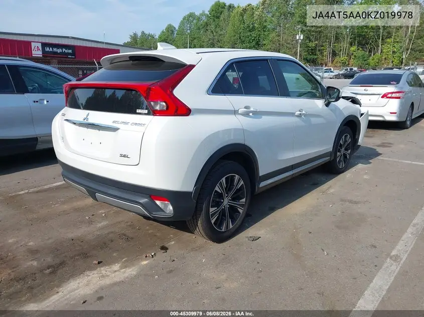 2019 Mitsubishi Eclipse Cross Se/Sel VIN: JA4AT5AA0KZ019978 Lot: 45309979