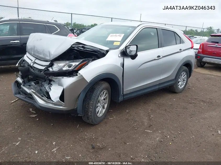 2019 Mitsubishi Eclipse Cross Es VIN: JA4AT3AA9KZ046343 Lot: 45336791