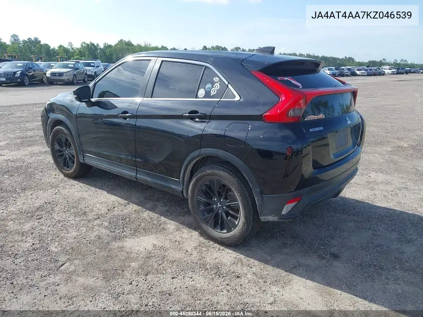 2019 Mitsubishi Eclipse Cross Le VIN: JA4AT4AA7KZ046539 Lot: 45390344
