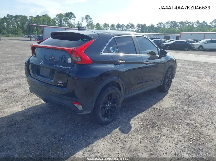 2019 Mitsubishi Eclipse Cross Le VIN: JA4AT4AA7KZ046539 Lot: 45390344