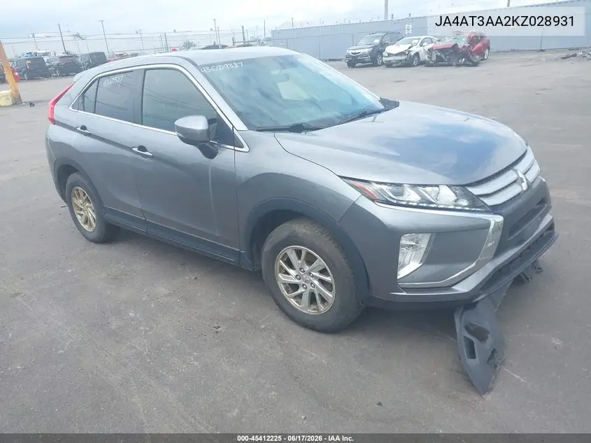 JA4AT3AA2KZ028931 2019 Mitsubishi Eclipse Cross Es