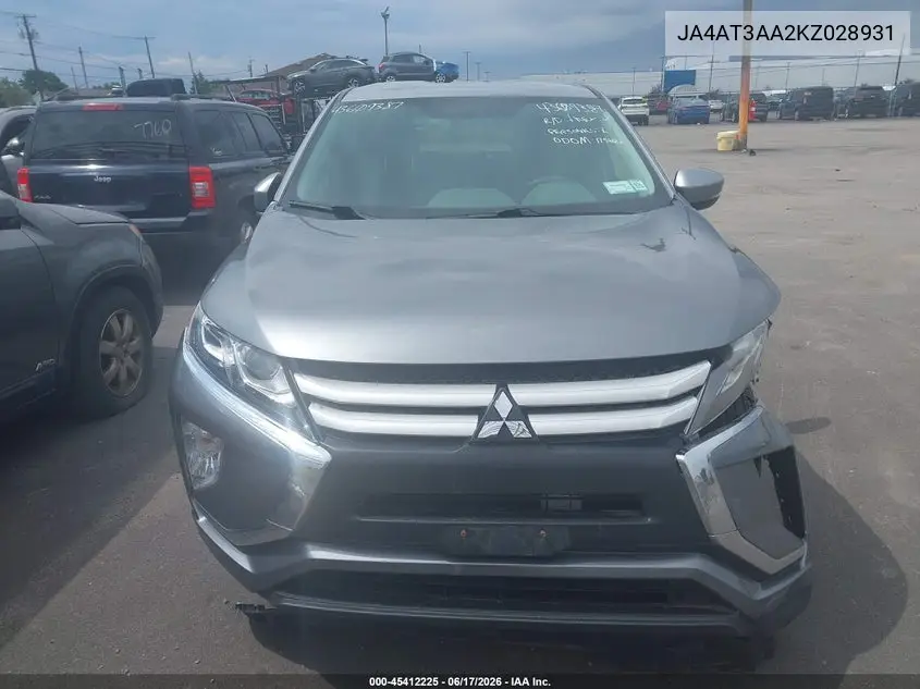 JA4AT3AA2KZ028931 2019 Mitsubishi Eclipse Cross Es