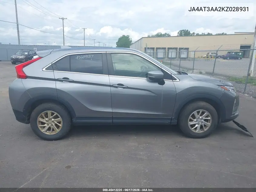 JA4AT3AA2KZ028931 2019 Mitsubishi Eclipse Cross Es