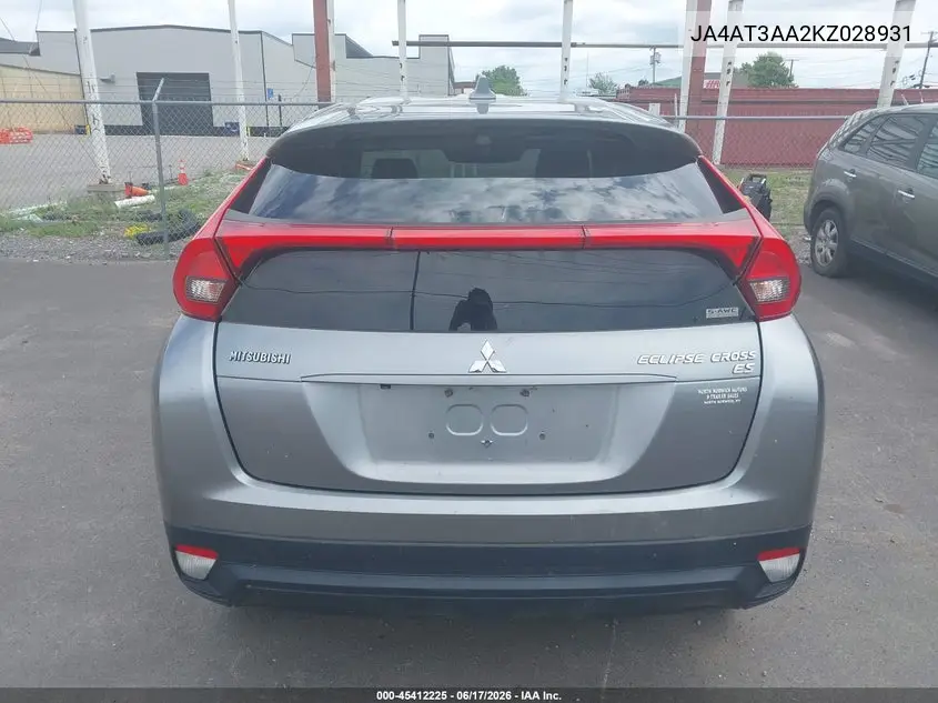 JA4AT3AA2KZ028931 2019 Mitsubishi Eclipse Cross Es