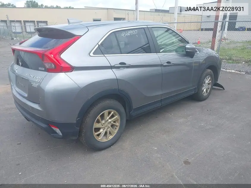 JA4AT3AA2KZ028931 2019 Mitsubishi Eclipse Cross Es