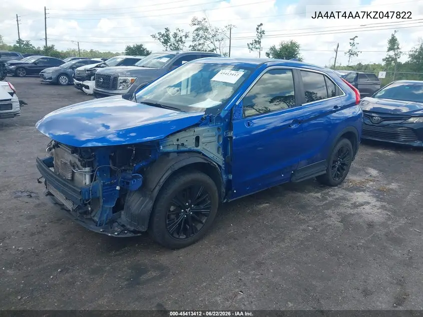 2019 Mitsubishi Eclipse Cross Le VIN: JA4AT4AA7KZ047822 Lot: 45413412