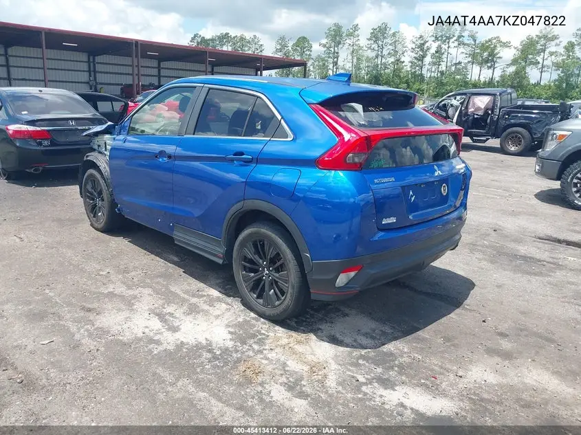 2019 Mitsubishi Eclipse Cross Le VIN: JA4AT4AA7KZ047822 Lot: 45413412