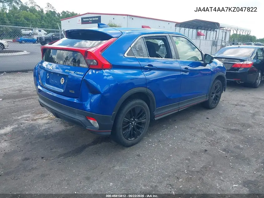 2019 Mitsubishi Eclipse Cross Le VIN: JA4AT4AA7KZ047822 Lot: 45413412