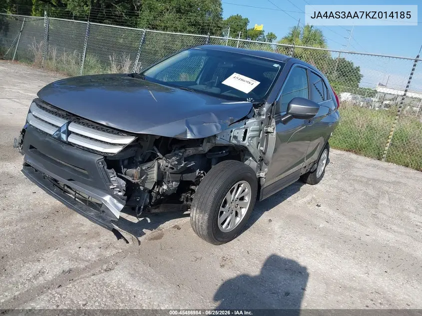 2019 Mitsubishi Eclipse Cross Es VIN: JA4AS3AA7KZ014185 Lot: 45486984