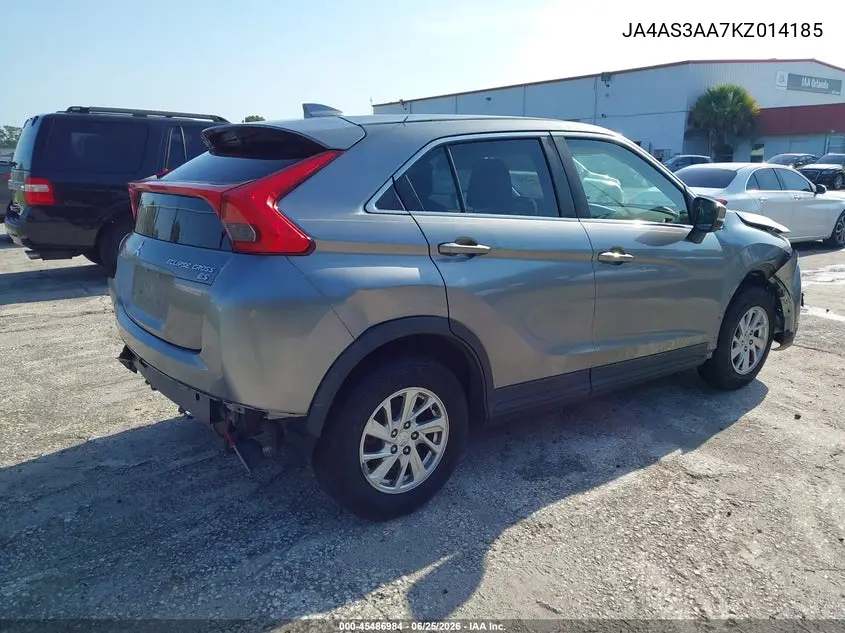 2019 Mitsubishi Eclipse Cross Es VIN: JA4AS3AA7KZ014185 Lot: 45486984