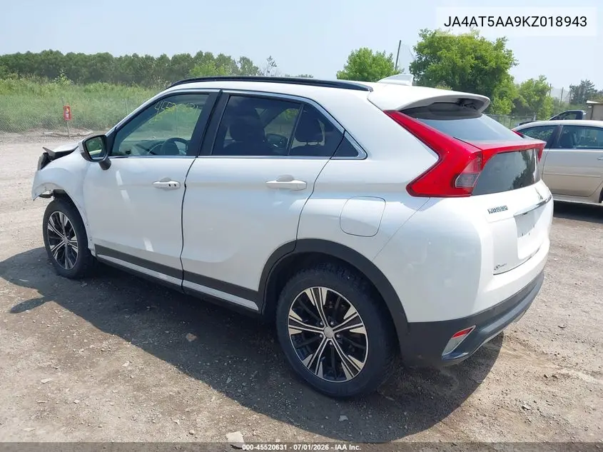 2019 Mitsubishi Eclipse Cross Sel VIN: JA4AT5AA9KZ018943 Lot: 45520631