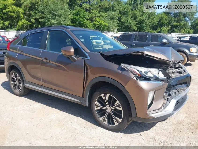 2019 Mitsubishi Eclipse Cross Sel VIN: JA4AT5AA9KZ000507 Lot: 45560034
