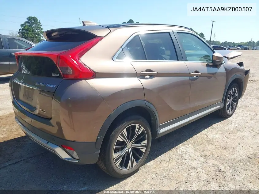 2019 Mitsubishi Eclipse Cross Sel VIN: JA4AT5AA9KZ000507 Lot: 45560034