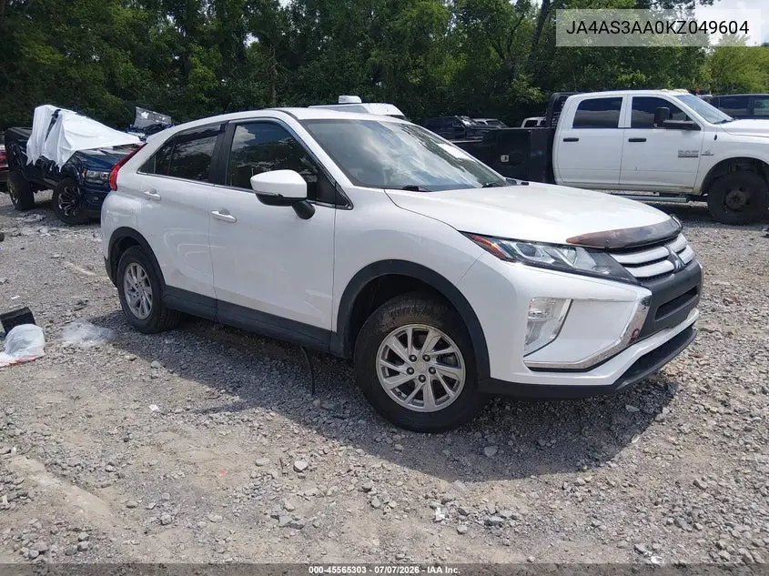 2019 Mitsubishi Eclipse Cross Es VIN: JA4AS3AA0KZ049604 Lot: 45565303