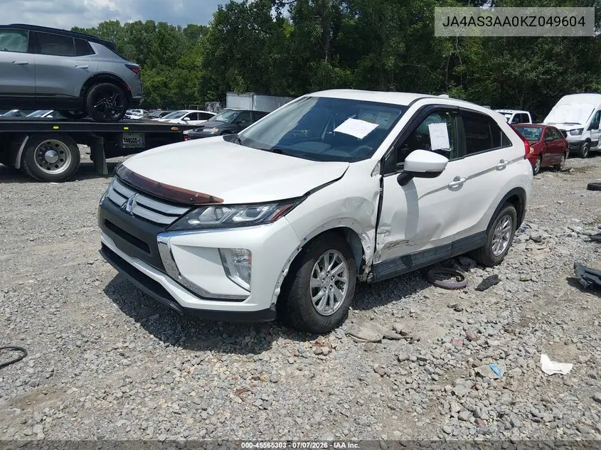 2019 Mitsubishi Eclipse Cross Es VIN: JA4AS3AA0KZ049604 Lot: 45565303