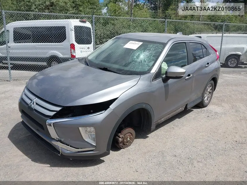 2019 Mitsubishi Eclipse Cross Es VIN: JA4AT3AA2KZ010865 Lot: 45593972
