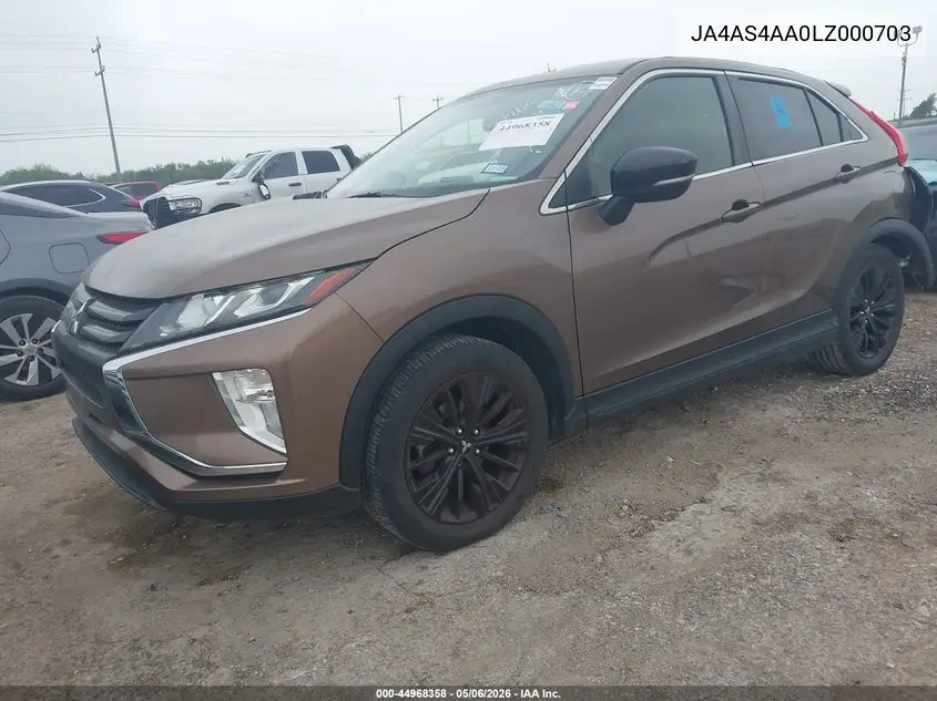 2020 Mitsubishi Eclipse Cross Le 1.5T VIN: JA4AS4AA0LZ000703 Lot: 44968358