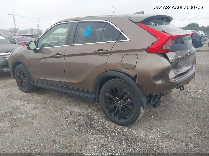 2020 Mitsubishi Eclipse Cross Le 1.5T VIN: JA4AS4AA0LZ000703 Lot: 44968358