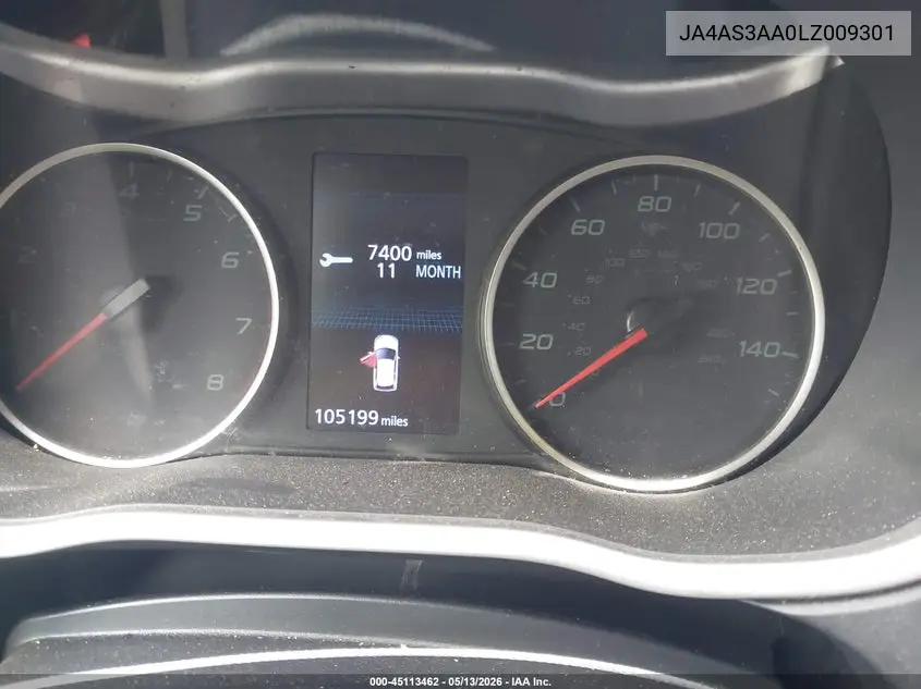 2020 Mitsubishi Eclipse Cross Es 1.5T VIN: JA4AS3AA0LZ009301 Lot: 45113462