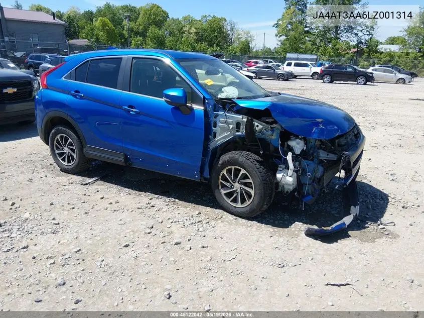 2020 Mitsubishi Eclipse Cross Es 1.5T Awc VIN: JA4AT3AA6LZ001314 Lot: 45122042