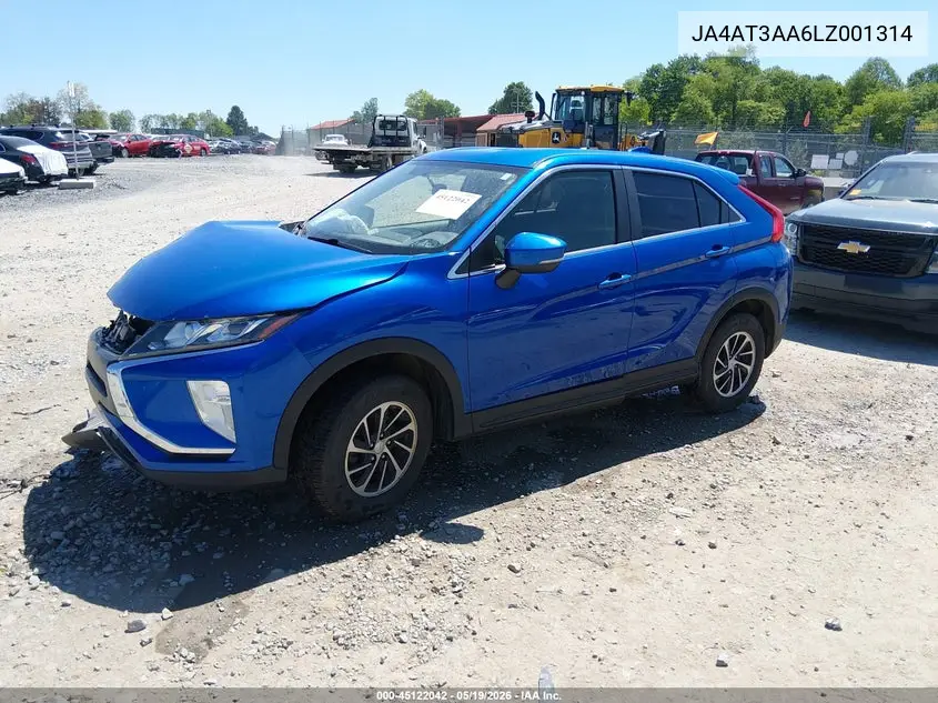 2020 Mitsubishi Eclipse Cross Es 1.5T Awc VIN: JA4AT3AA6LZ001314 Lot: 45122042