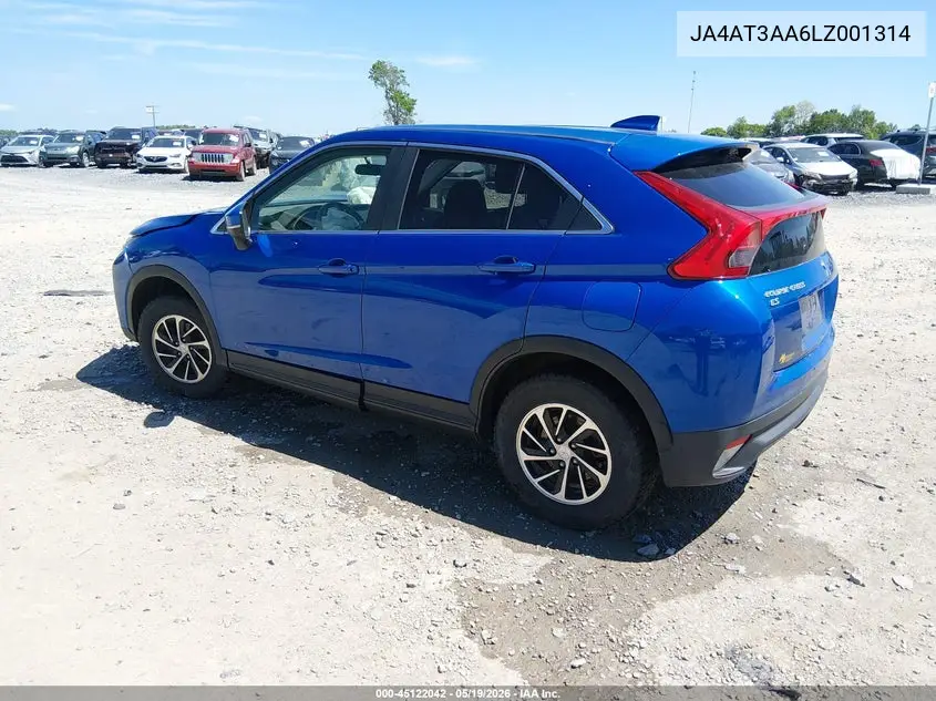 2020 Mitsubishi Eclipse Cross Es 1.5T Awc VIN: JA4AT3AA6LZ001314 Lot: 45122042