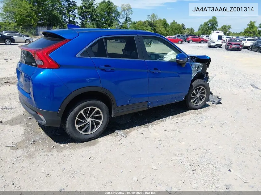 2020 Mitsubishi Eclipse Cross Es 1.5T Awc VIN: JA4AT3AA6LZ001314 Lot: 45122042