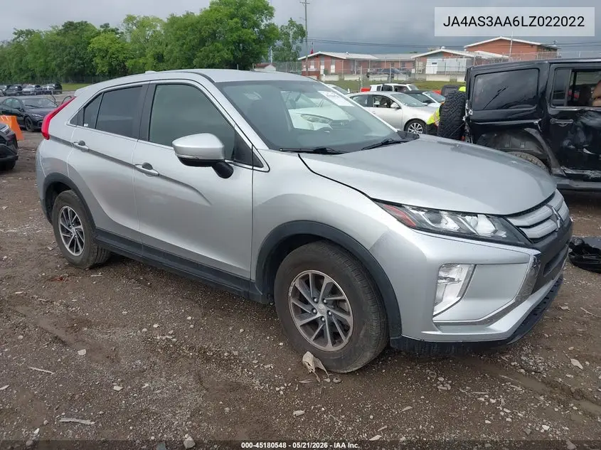 2020 Mitsubishi Eclipse Cross Es 1.5T VIN: JA4AS3AA6LZ022022 Lot: 45180548