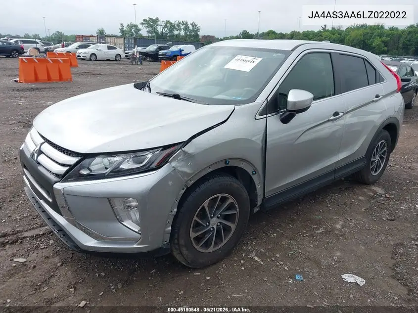 2020 Mitsubishi Eclipse Cross Es 1.5T VIN: JA4AS3AA6LZ022022 Lot: 45180548