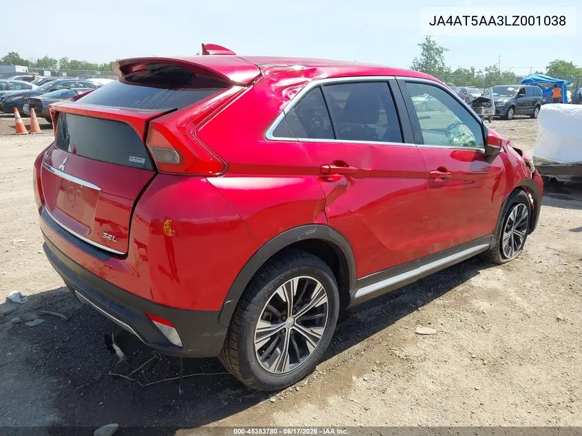 2020 Mitsubishi Eclipse Cross Sel 1.5T Awc VIN: JA4AT5AA3LZ001038 Lot: 45383780