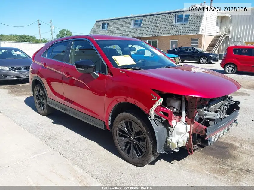 2020 Mitsubishi Eclipse Cross Le 1.5T Awc VIN: JA4AT4AA3LZ028136 Lot: 45429593