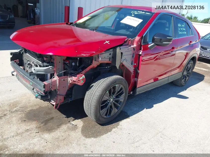 2020 Mitsubishi Eclipse Cross Le 1.5T Awc VIN: JA4AT4AA3LZ028136 Lot: 45429593