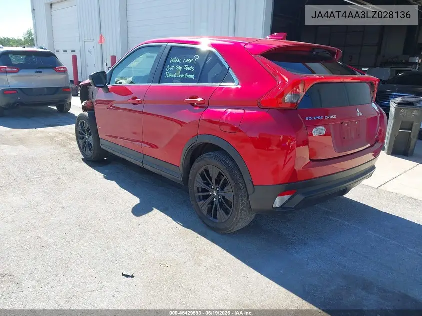 2020 Mitsubishi Eclipse Cross Le 1.5T Awc VIN: JA4AT4AA3LZ028136 Lot: 45429593