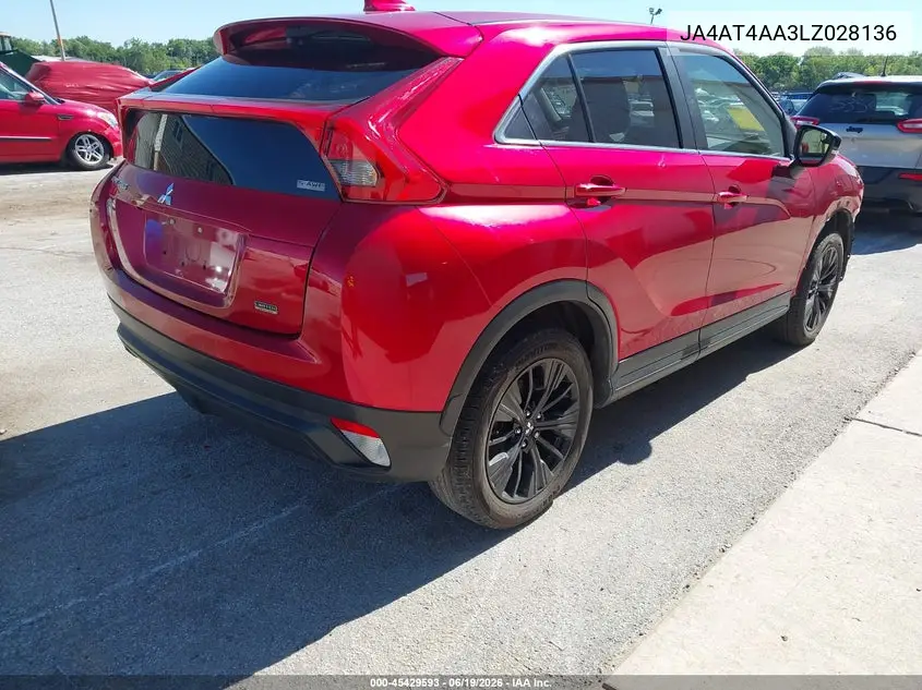 2020 Mitsubishi Eclipse Cross Le 1.5T Awc VIN: JA4AT4AA3LZ028136 Lot: 45429593
